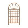 77-inch Outdoor Light Brown Vinyl Lattice Garden Trellis with Arched Top
