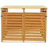 Outdoor Solid Wood Garbage Can Recycle Bin Storage Shed - Holds 2 Trash Bins