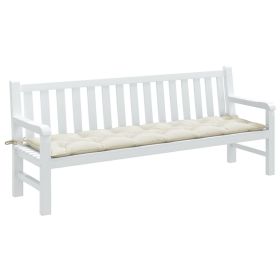 Garden Bench Cushion Melange Cream 78.7"x19.7"x2.8" Fabric
