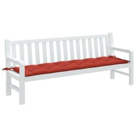 Garden Bench Cushion Melange Red 78.7"x19.7"x2.8" Fabric
