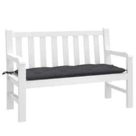 Garden Bench Cushion Melange Anthracite 47.2"x19.7"x2.8" Fabric
