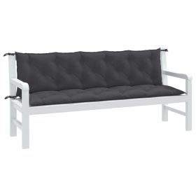 Garden Bench Cushions 2 pcs Melange Anthracite 70.9"x19.7"x2.8" Fabric