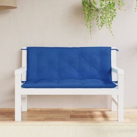 Garden Bench Cushion Blue 47.2"x(19.7"+19.7")x2.8" Oxford Fabric