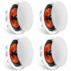 VEVOR 4 PCs 8 Inch in Ceiling Speakers, 100-Watts, Flush Mount Ceiling & in-Wall Speakers System with 8Œ©Impedance 89dB Sensitivity