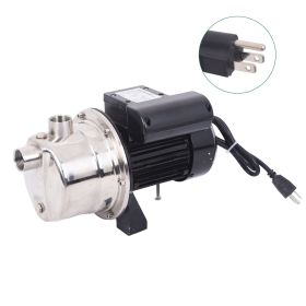 3/4HP Shallow Well Pump 110V/60Hz 114ft Head Jet Water Pump Stainless Steel for Home Lawn Irrigation and Water Draining