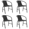 Garden Chairs 4 pcs Plastic Rattan and Steel 242.5 lb