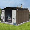 Metal garden sheds 10ft√ó8ft outdoor storage sheds Brown + Black