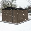 Metal garden sheds 10ft√ó8ft outdoor storage sheds Brown + Black
