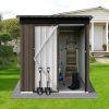 Metal garden sheds 5ft√ó4ft outdoor storage sheds Brown + Black