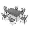 (Cushions In Random Colors)7-Piece Set Of Cast Aluminum Patio Furniture With Cushions(=OLD ITEM CODE W1710S00084)