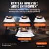 VEVOR 4 PCs 6.5'' Bluetooth in Ceiling Speakers, 150W, Flush Mount Ceiling & in-Wall Speaker System with 8Œ©Impedance 89dB Sensitivity