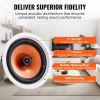VEVOR 4 PCs 8 Inch in Ceiling Speakers, 100-Watts, Flush Mount Ceiling & in-Wall Speakers System with 8Œ©Impedance 89dB Sensitivity