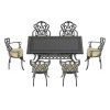 (Cushions In Random Colors)7-Piece Set Of Cast Aluminum Patio Furniture With Cushions(=OLD ITEM CODE W1710S00084)