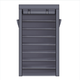 Non Woven Shoe Cabinet With 10 Layers Widened - Gray (Option: Gray)