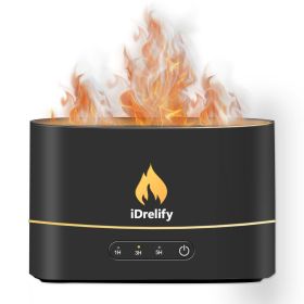Flame Aroma Diffuser (Color: Black)