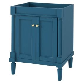 24 Bathroom Large Storage Rack Without Sink (Color: Blue)