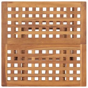 vidaXL Folding Patio Table 19.7"x19.7"x19.7" Solid Teak Wood (Option: as picture)
