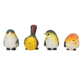 4Pcs Resin Birds Animal Figurine Decoration Lawn Garden Courtyard Ornaments (Option: as picture)