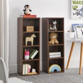 Multifunctional Double-walled Bookcase (Color: Brown)