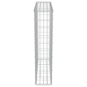 vidaXL Gabion Wall with Covers Galvanized Steel 31.5"x7.87"x39.4" (Option: as picture)