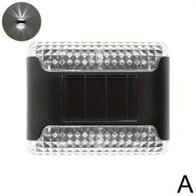 1pc Solar Up And Down Wall Lights; Outdoor Waterproof LED Step Light; Solar Fence Lights For Outdoor Yard Garden Lawn Patio Courtyard Fences Driv (Color: White Light)