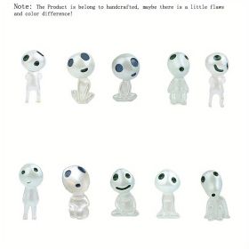 10pcs Glow-in-the-Dark Fairy Garden Accessories - Miniature Alien Elves, Ghost Kit for Micro Landscape Decoration (Quantity: 10PCS/Pack)