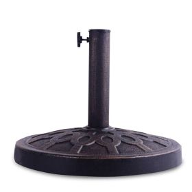 Outdoor Garden Heavy Duty Square Umbrella Base Stand of 17.5 Inch   30 lbs (Type: Umbrella Stands & Bases, Color: Bronze A)