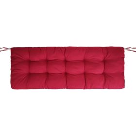 Bench Seat Cushion For Indoor Outdoor Furniture Non Slip Long Chair Cushion with Ties Strap Waterproof Swing Cushion 51.18x19.68IN For Garden Pat (Type: Normal_8_Red)