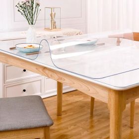 High quality transparent PVC rectangular tablecloth cover - Multi-functional vinyl desk and table mat, durable desktop shield (Model number: 24in*60in-1.5mm)