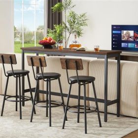 Industrial-style Bar, Table And Chairs (Option: One table and three chairs)