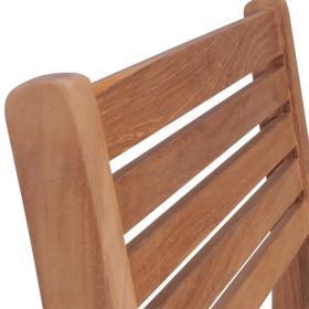 vidaXL Stackable Patio Chairs 2 pcs Solid Teak Wood (Option: as picture)